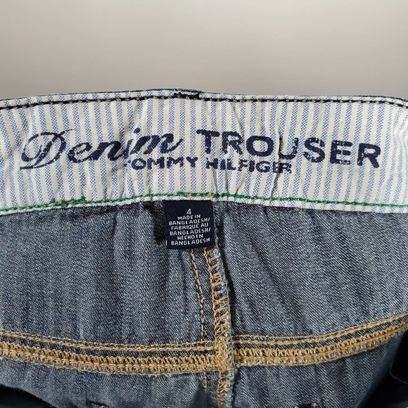 Tommy Hilfiger Wide Leg Chambray Denim Trouser Blue Size 4 - Picture 8 of 11